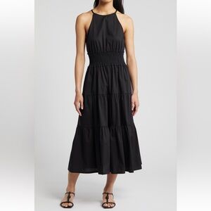 NWT Tiered Halter Dress with Smoked Waist, M
